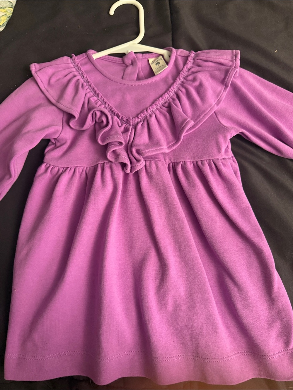 kate quinn Lavender-Pink Ruffle Long Sleeve Dress